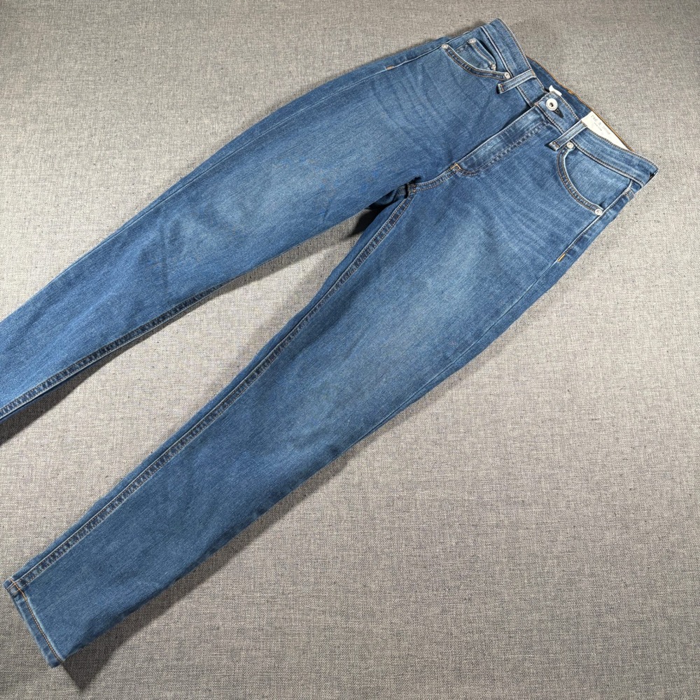 Rag & Bone Nina High-Rise Ankle Skinny Jeans Womens 26 Blue Denim W11405